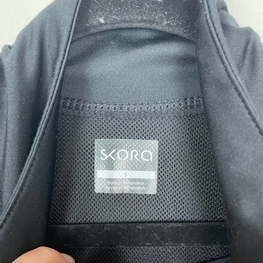 Skora Woman's Sz S Black Full Zip Long Sleeve‎ Athletic Jacket Thumb Holes - Picture 3 of 10
